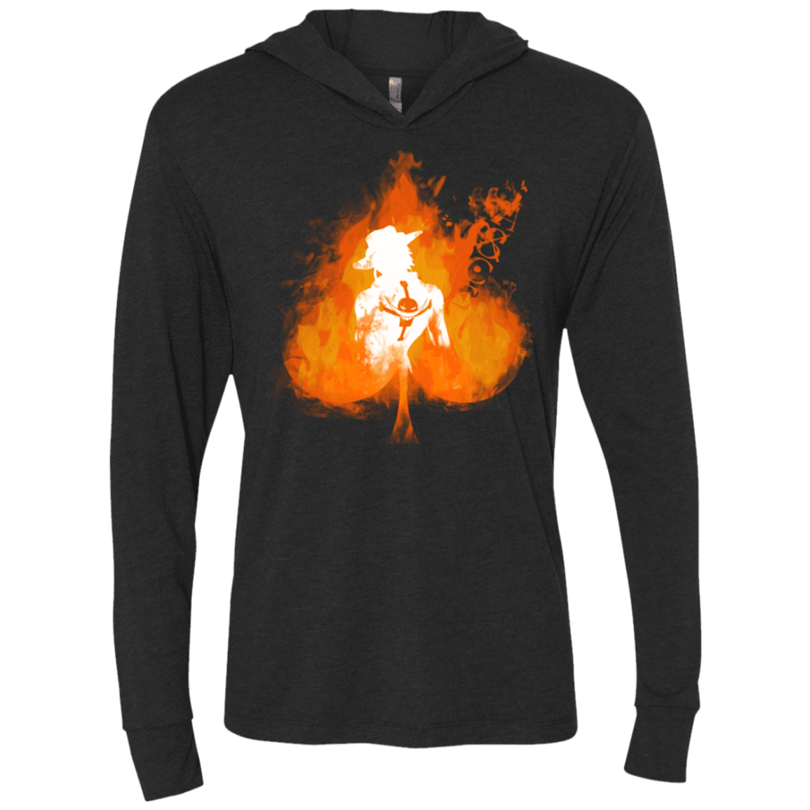 T-Shirts Vintage Black / X-Small Ace one piece Triblend Long Sleeve Hoodie Tee