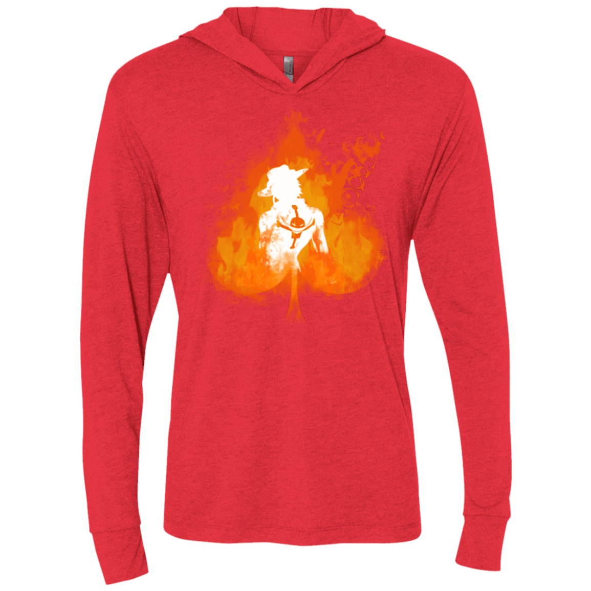 T-Shirts Vintage Red / X-Small Ace one piece Triblend Long Sleeve Hoodie Tee