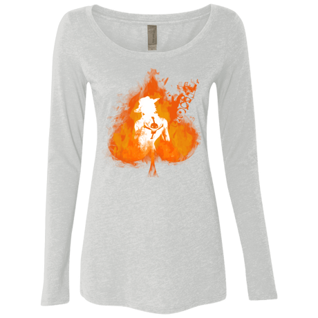 T-Shirts Heather White / Small Ace one piece Women's Triblend Long Sleeve Shirt