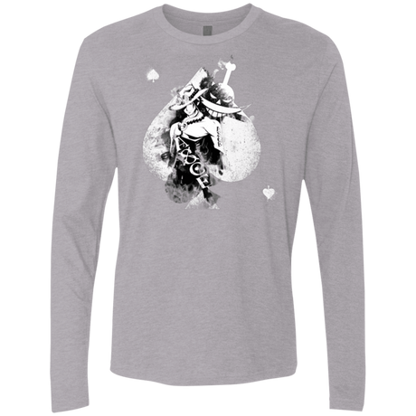 T-Shirts Heather Grey / Small Ace W Men's Premium Long Sleeve