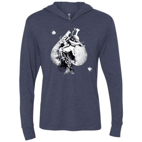 T-Shirts Vintage Navy / X-Small Ace W Triblend Long Sleeve Hoodie Tee