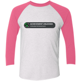 T-Shirts Heather White/Vintage Pink / X-Small Achievement Men's Triblend 3/4 Sleeve