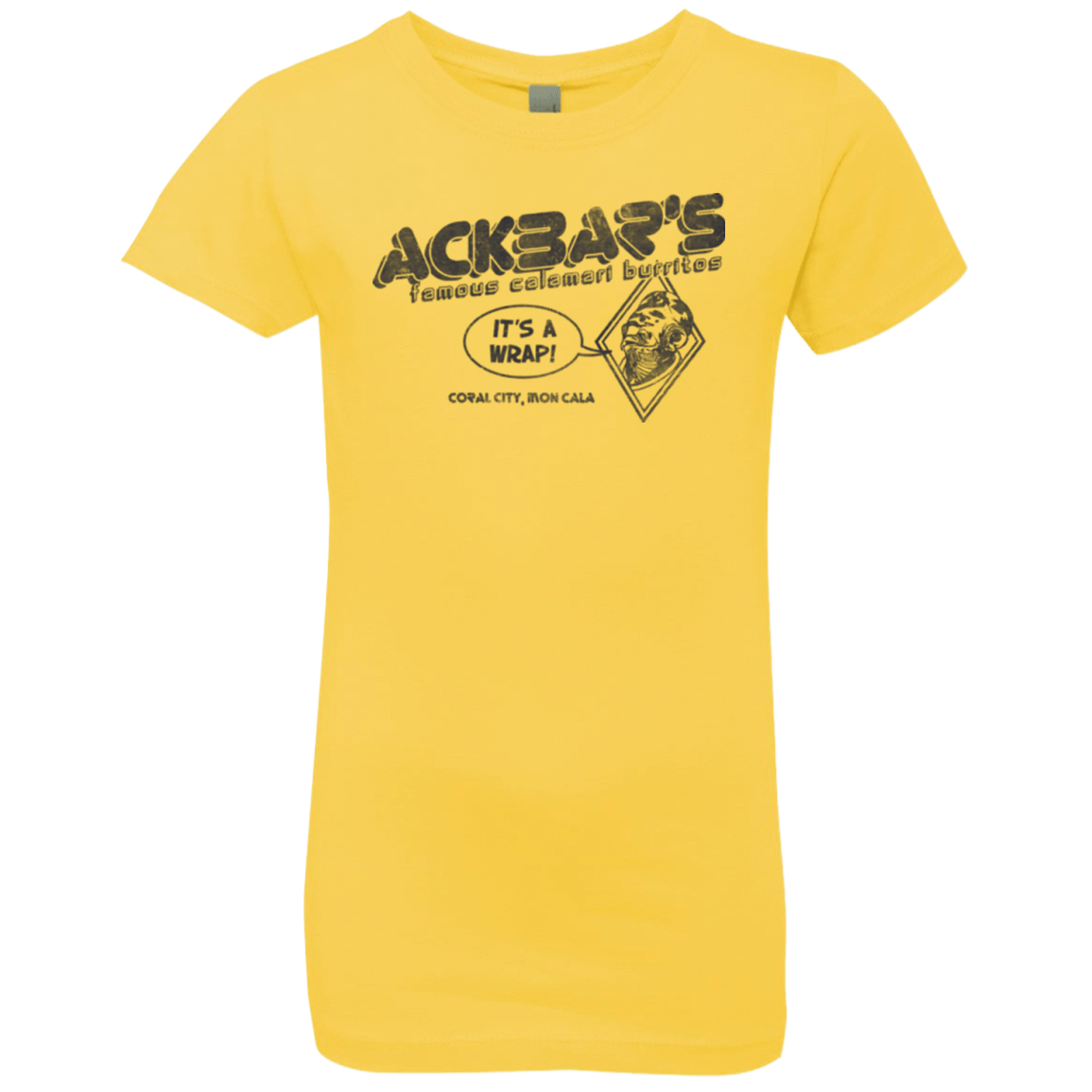 T-Shirts Vibrant Yellow / YXS Ackbar's Burritos Girls Premium T-Shirt