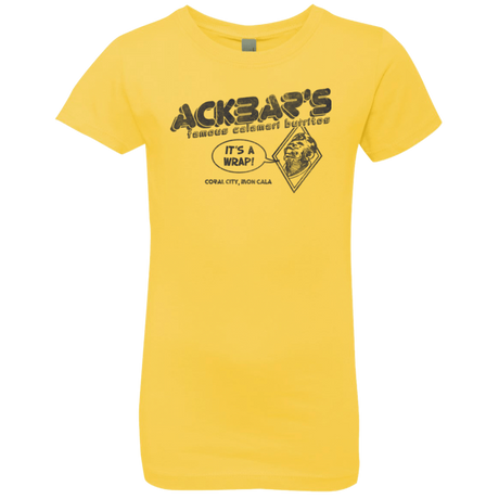 T-Shirts Vibrant Yellow / YXS Ackbar's Burritos Girls Premium T-Shirt