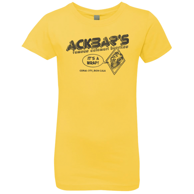 T-Shirts Vibrant Yellow / YXS Ackbar's Burritos Girls Premium T-Shirt