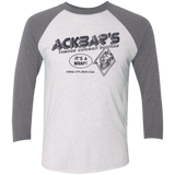 T-Shirts Heather White/Premium Heather / X-Small Ackbar's Burritos Men's Triblend 3/4 Sleeve