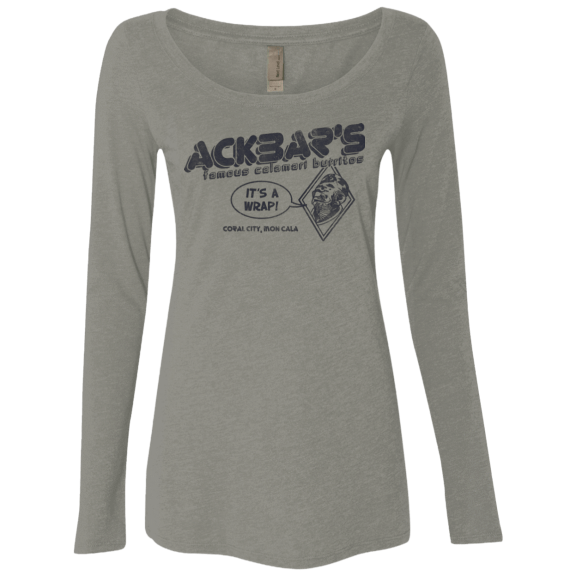 T-Shirts Venetian Grey / Small Ackbar's Burritos Women's Triblend Long Sleeve Shirt