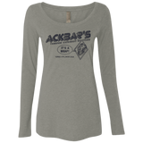 T-Shirts Venetian Grey / Small Ackbar's Burritos Women's Triblend Long Sleeve Shirt