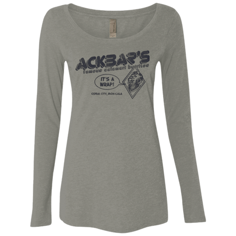 T-Shirts Venetian Grey / Small Ackbar's Burritos Women's Triblend Long Sleeve Shirt