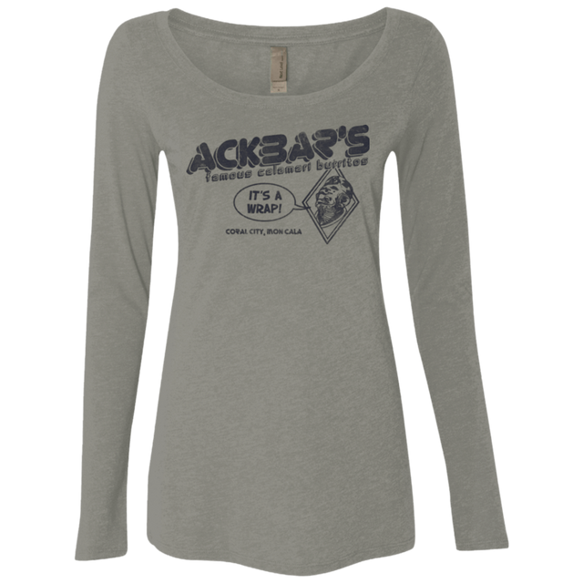 T-Shirts Venetian Grey / Small Ackbar's Burritos Women's Triblend Long Sleeve Shirt