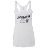 T-Shirts Heather White / X-Small Ackbar's Burritos Women's Triblend Racerback Tank