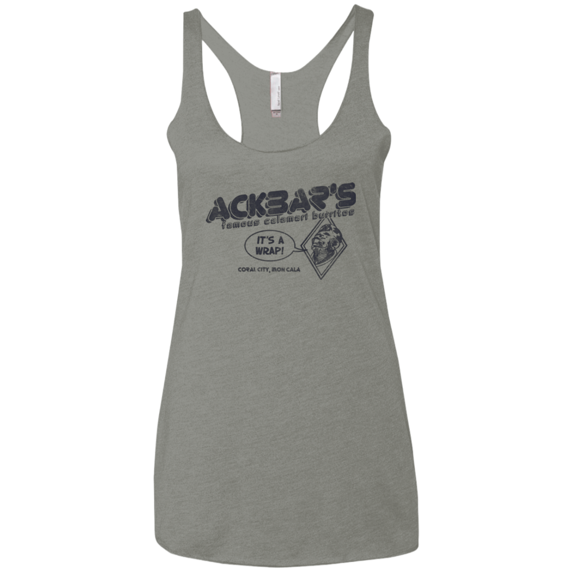 T-Shirts Venetian Grey / X-Small Ackbar's Burritos Women's Triblend Racerback Tank