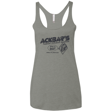 T-Shirts Venetian Grey / X-Small Ackbar's Burritos Women's Triblend Racerback Tank