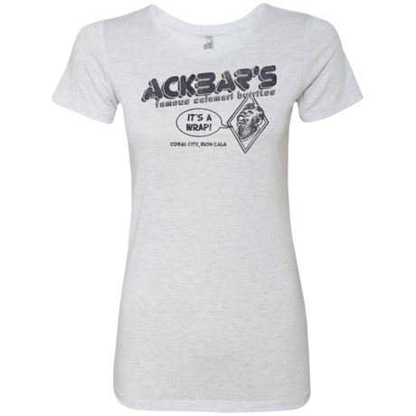 T-Shirts Heather White / Small Ackbar's Burritos Women's Triblend T-Shirt