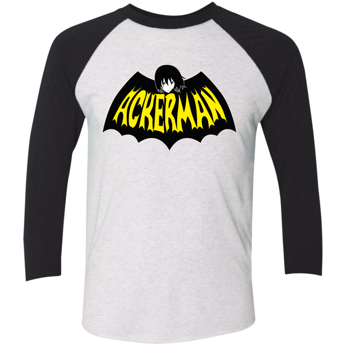 T-Shirts Heather White/Vintage Black / X-Small Ackerman Men's Triblend 3/4 Sleeve
