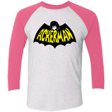 T-Shirts Heather White/Vintage Pink / X-Small Ackerman Men's Triblend 3/4 Sleeve