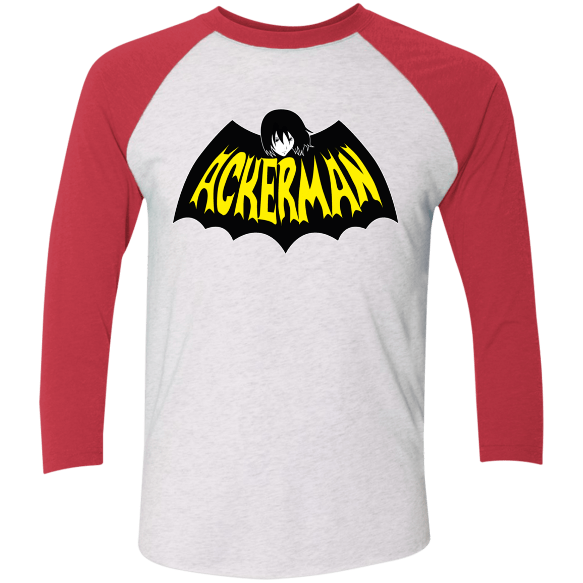 T-Shirts Heather White/Vintage Red / X-Small Ackerman Men's Triblend 3/4 Sleeve