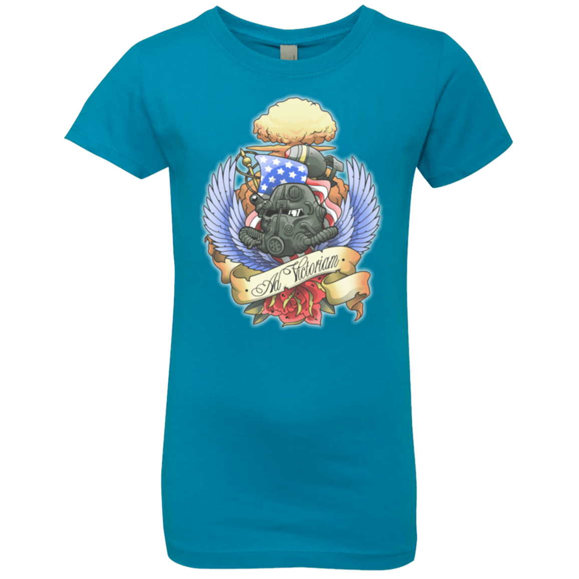 T-Shirts Turquoise / YXS Ad Victoriam Girls Premium T-Shirt