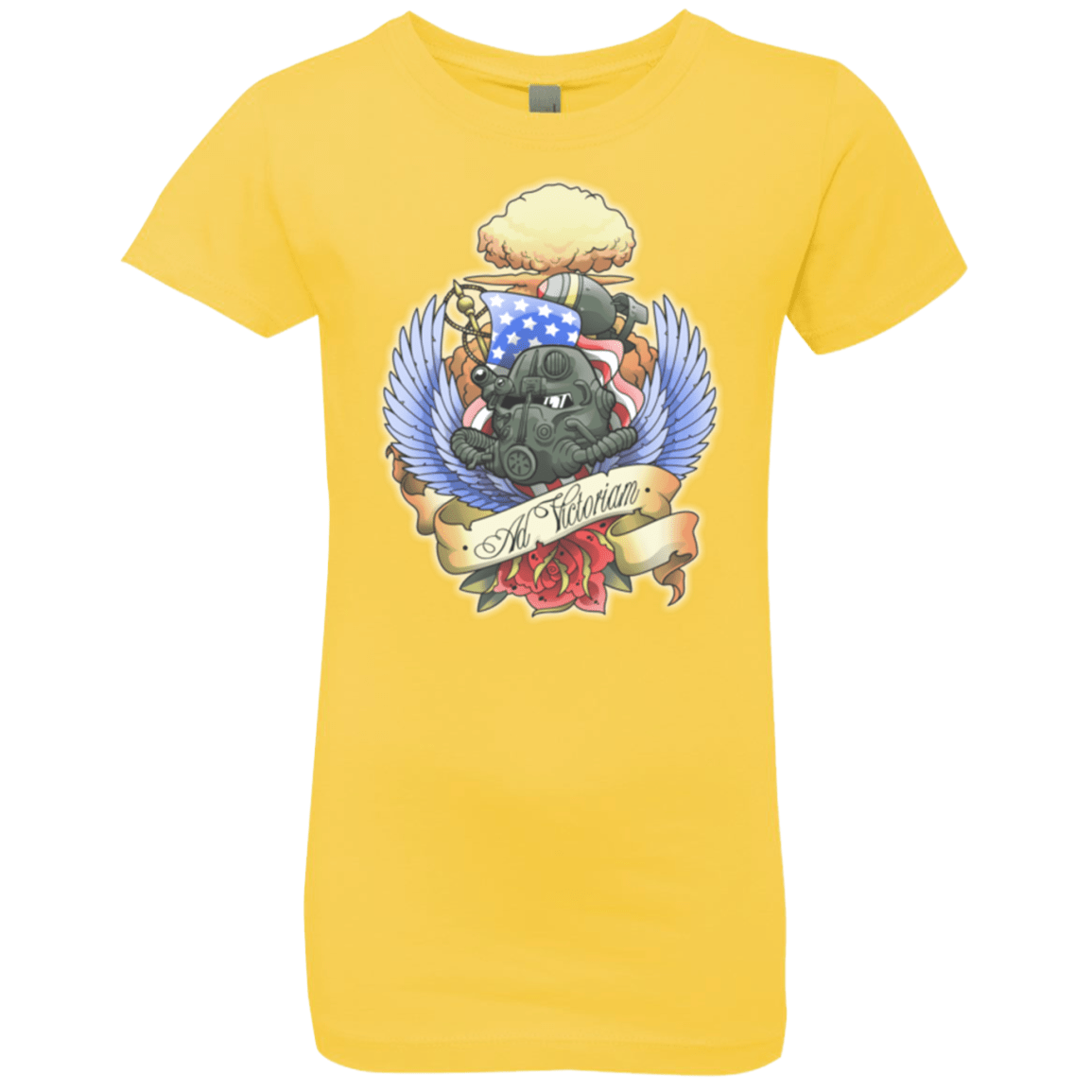 T-Shirts Vibrant Yellow / YXS Ad Victoriam Girls Premium T-Shirt