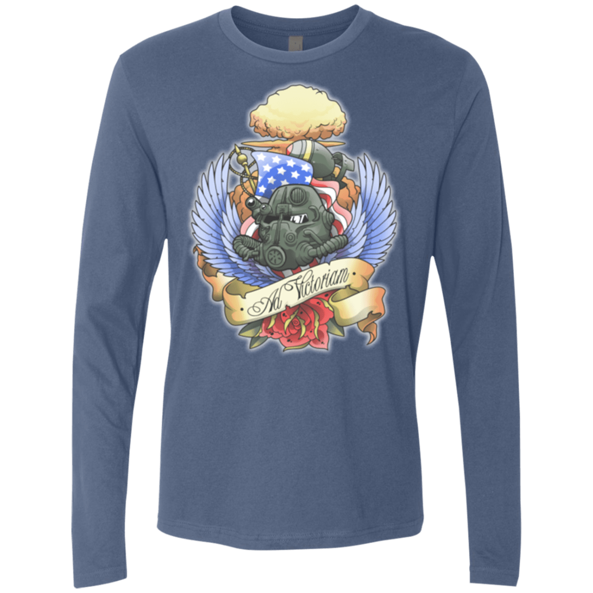 T-Shirts Indigo / Small Ad Victoriam Men's Premium Long Sleeve