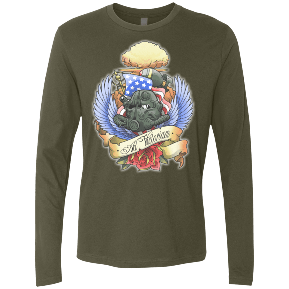 T-Shirts Military Green / Small Ad Victoriam Men's Premium Long Sleeve