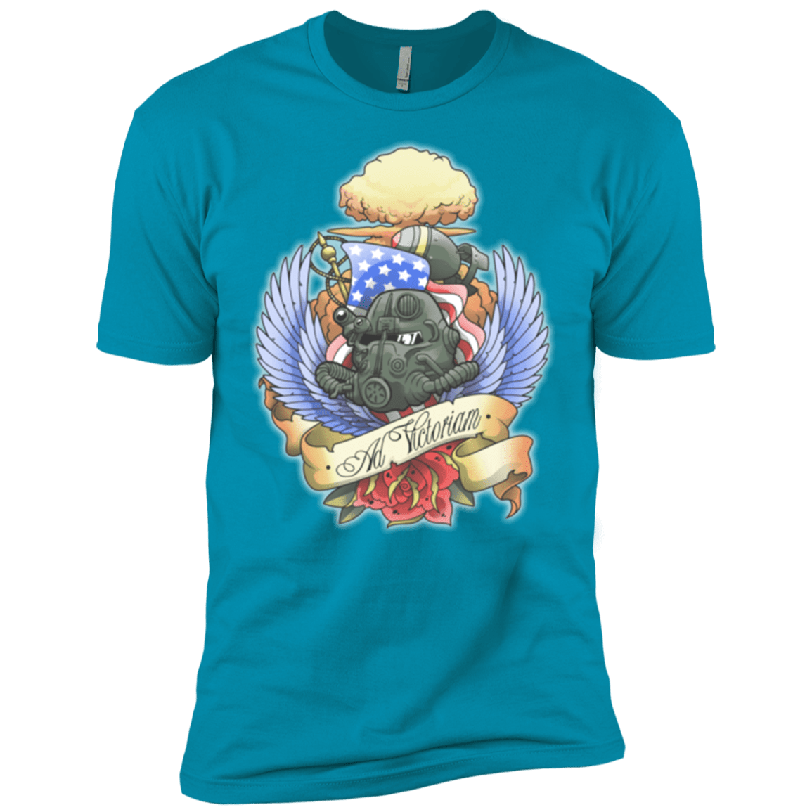 T-Shirts Turquoise / X-Small Ad Victoriam Men's Premium T-Shirt