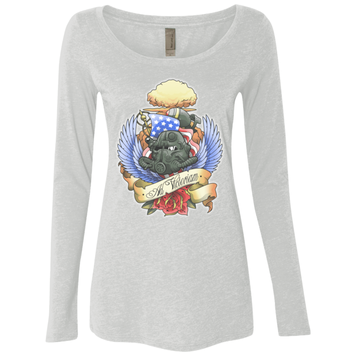 T-Shirts Heather White / Small Ad Victoriam Women's Triblend Long Sleeve Shirt