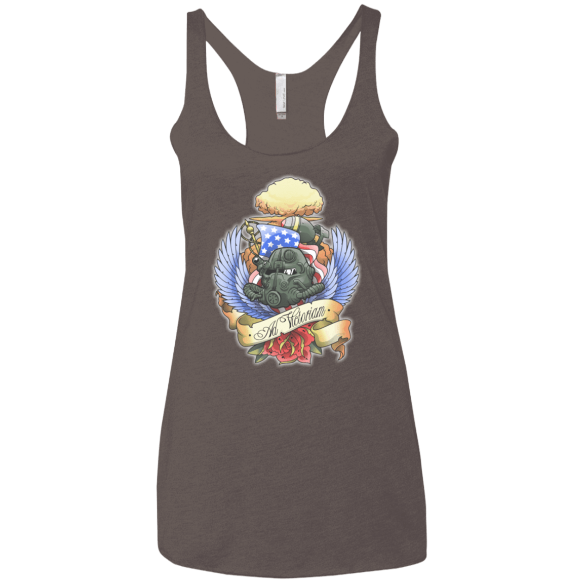 T-Shirts Macchiato / X-Small Ad Victoriam Women's Triblend Racerback Tank