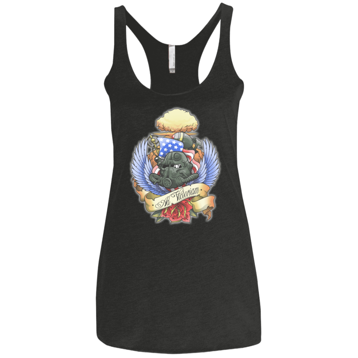 T-Shirts Vintage Black / X-Small Ad Victoriam Women's Triblend Racerback Tank
