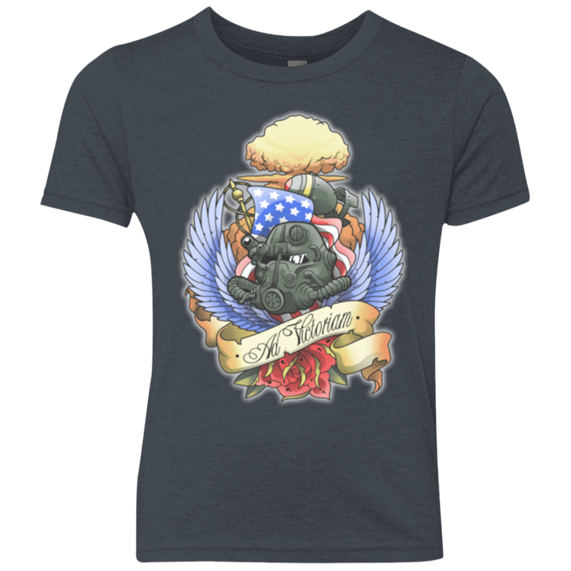 T-Shirts Vintage Navy / YXS Ad Victoriam Youth Triblend T-Shirt