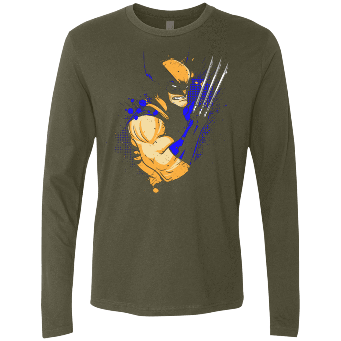 T-Shirts Military Green / Small Adamantium Men's Premium Long Sleeve