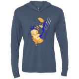 T-Shirts Indigo / X-Small Adamantium Triblend Long Sleeve Hoodie Tee