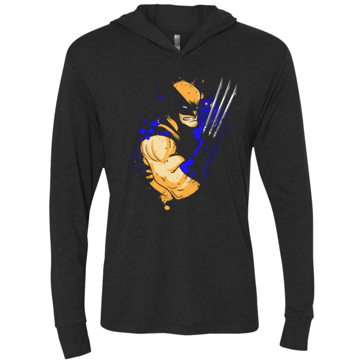 T-Shirts Vintage Black / X-Small Adamantium Triblend Long Sleeve Hoodie Tee