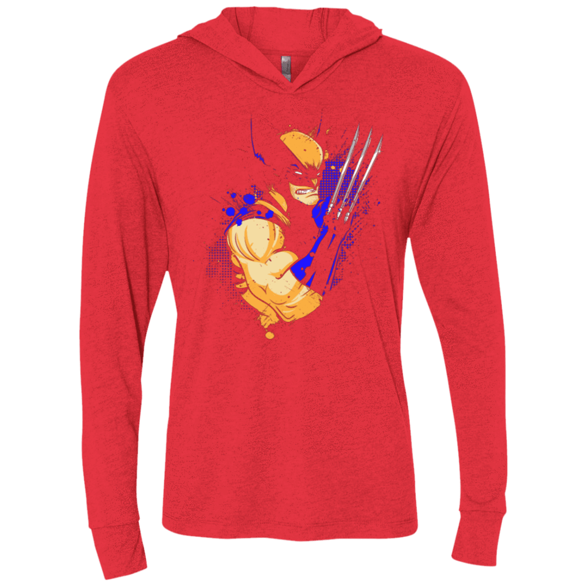 T-Shirts Vintage Red / X-Small Adamantium Triblend Long Sleeve Hoodie Tee
