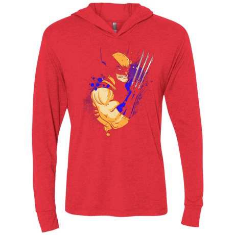 T-Shirts Vintage Red / X-Small Adamantium Triblend Long Sleeve Hoodie Tee