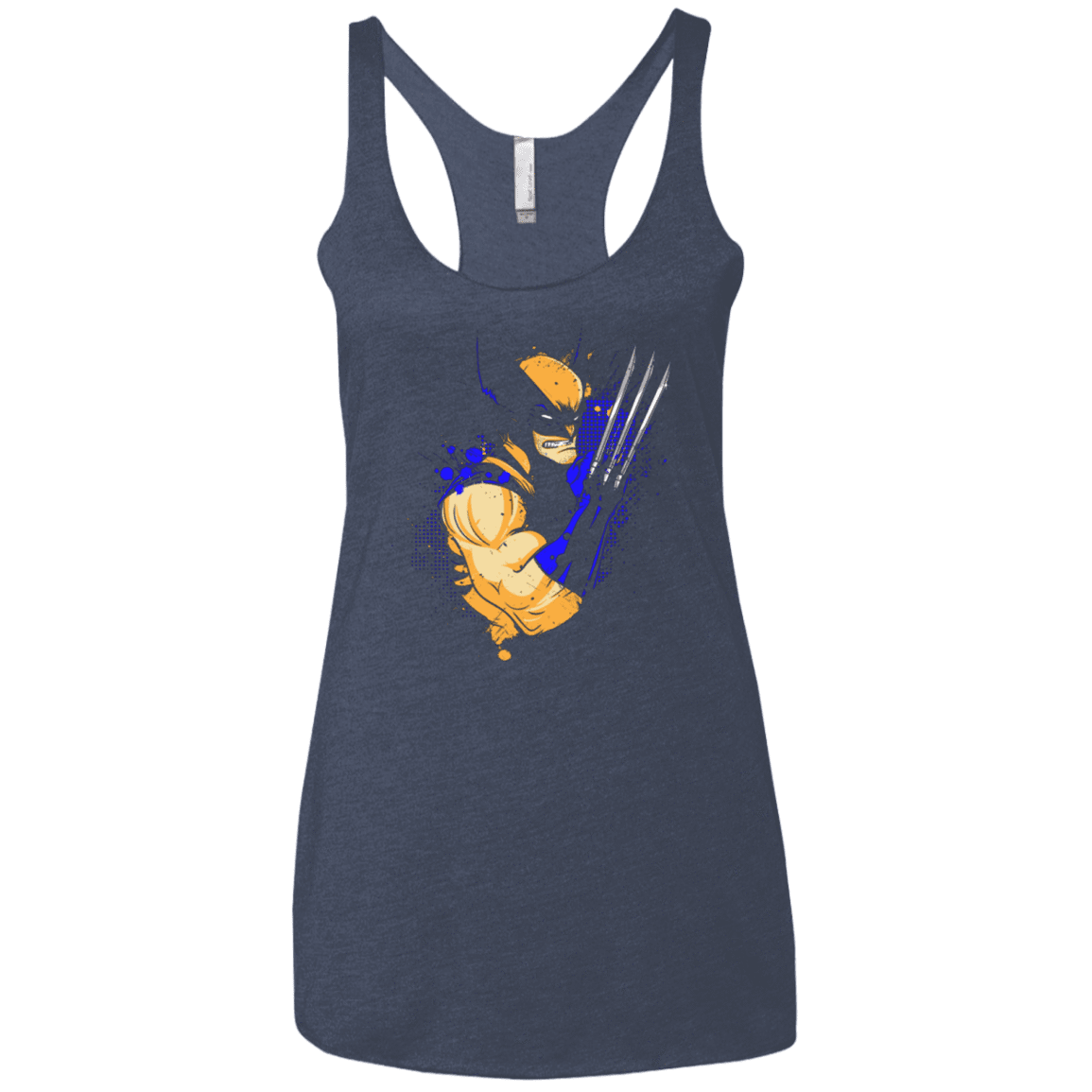 T-Shirts Vintage Navy / X-Small Adamantium Women's Triblend Racerback Tank