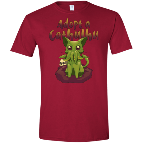 T-Shirts Cardinal Red / S Adopt A Cathulhu Men's Semi-Fitted Softstyle