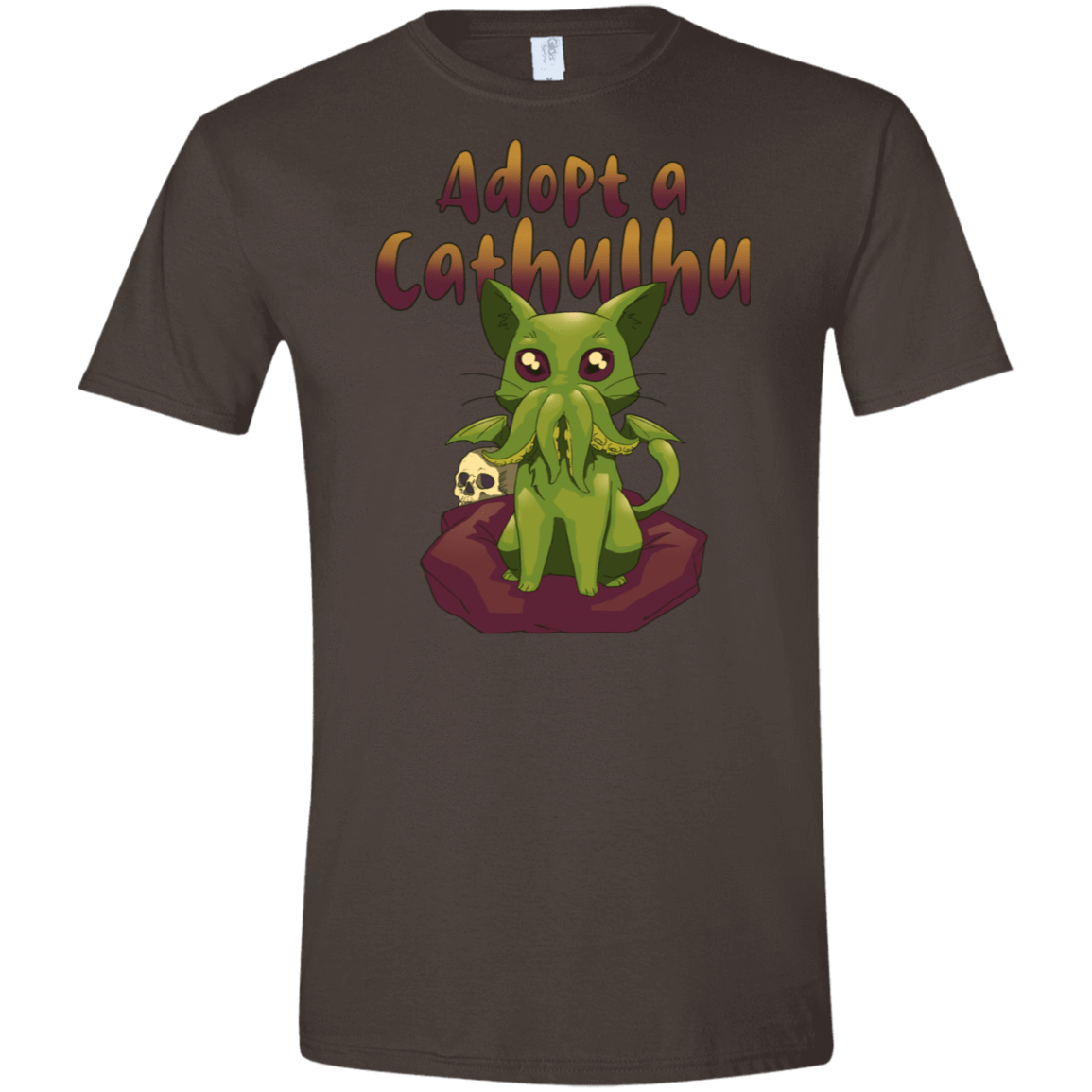 T-Shirts Dark Chocolate / S Adopt A Cathulhu Men's Semi-Fitted Softstyle