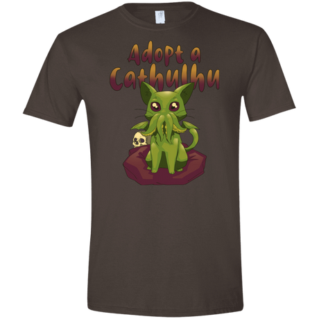 T-Shirts Dark Chocolate / S Adopt A Cathulhu Men's Semi-Fitted Softstyle