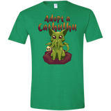 T-Shirts Heather Irish Green / S Adopt A Cathulhu Men's Semi-Fitted Softstyle