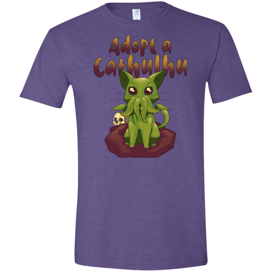 T-Shirts Heather Purple / S Adopt A Cathulhu Men's Semi-Fitted Softstyle