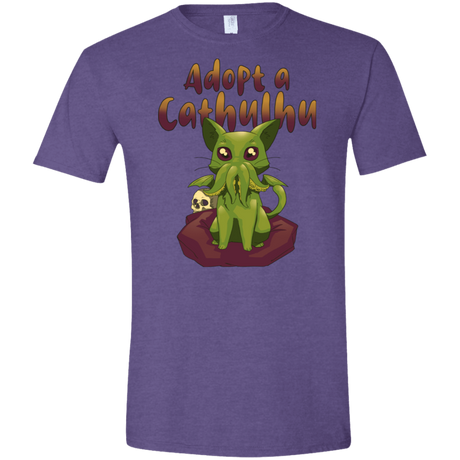 T-Shirts Heather Purple / S Adopt A Cathulhu Men's Semi-Fitted Softstyle