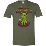 T-Shirts Military Green / S Adopt A Cathulhu Men's Semi-Fitted Softstyle