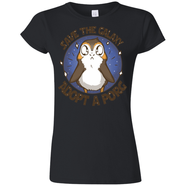 T-Shirts Black / S Adopt A Porg Junior Slimmer-Fit T-Shirt