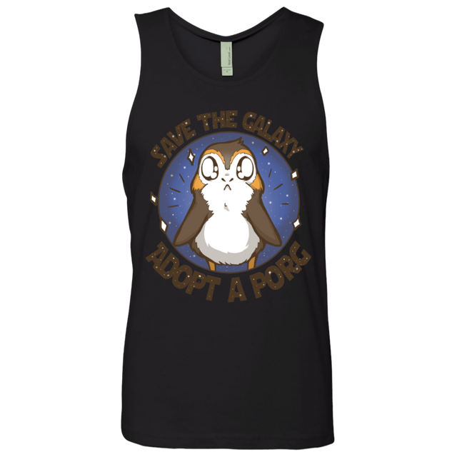 T-Shirts Black / S Adopt A Porg Men's Premium Tank Top