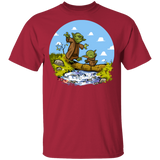 T-Shirts Cardinal / S Adult Yoda Calvin Circle T-Shirt