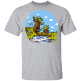 T-Shirts Sport Grey / S Adult Yoda Calvin Circle T-Shirt