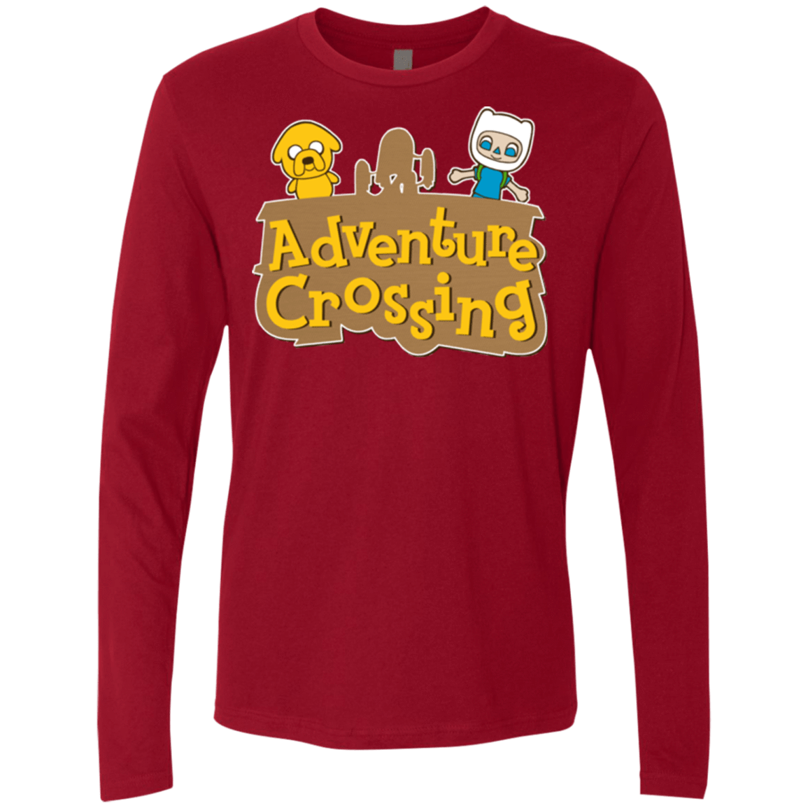 T-Shirts Cardinal / Small Adventure Crossing Men's Premium Long Sleeve