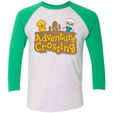 T-Shirts Heather White/Envy / X-Small Adventure Crossing Triblend 3/4 Sleeve