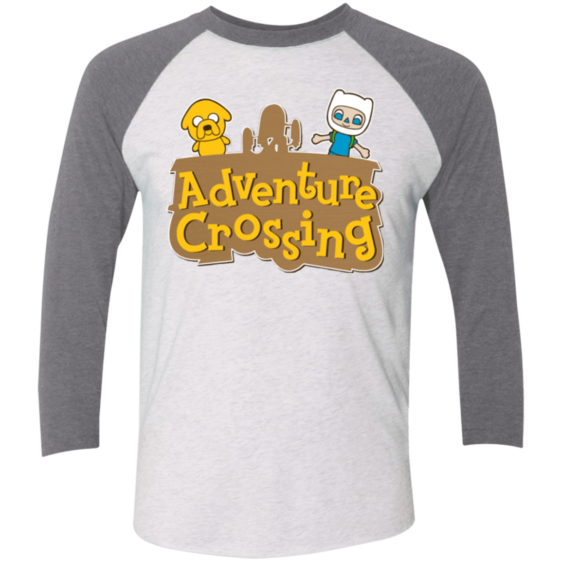 T-Shirts Heather White/Premium Heather / X-Small Adventure Crossing Triblend 3/4 Sleeve